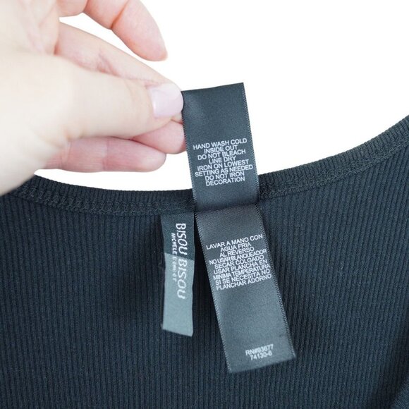 NWT Bisou Bisou Black Gold Sequins Dot Tank Top Sz S‎ - Picture 7 of 8